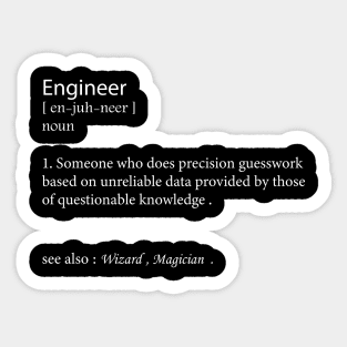 Definition of engineer Sticker